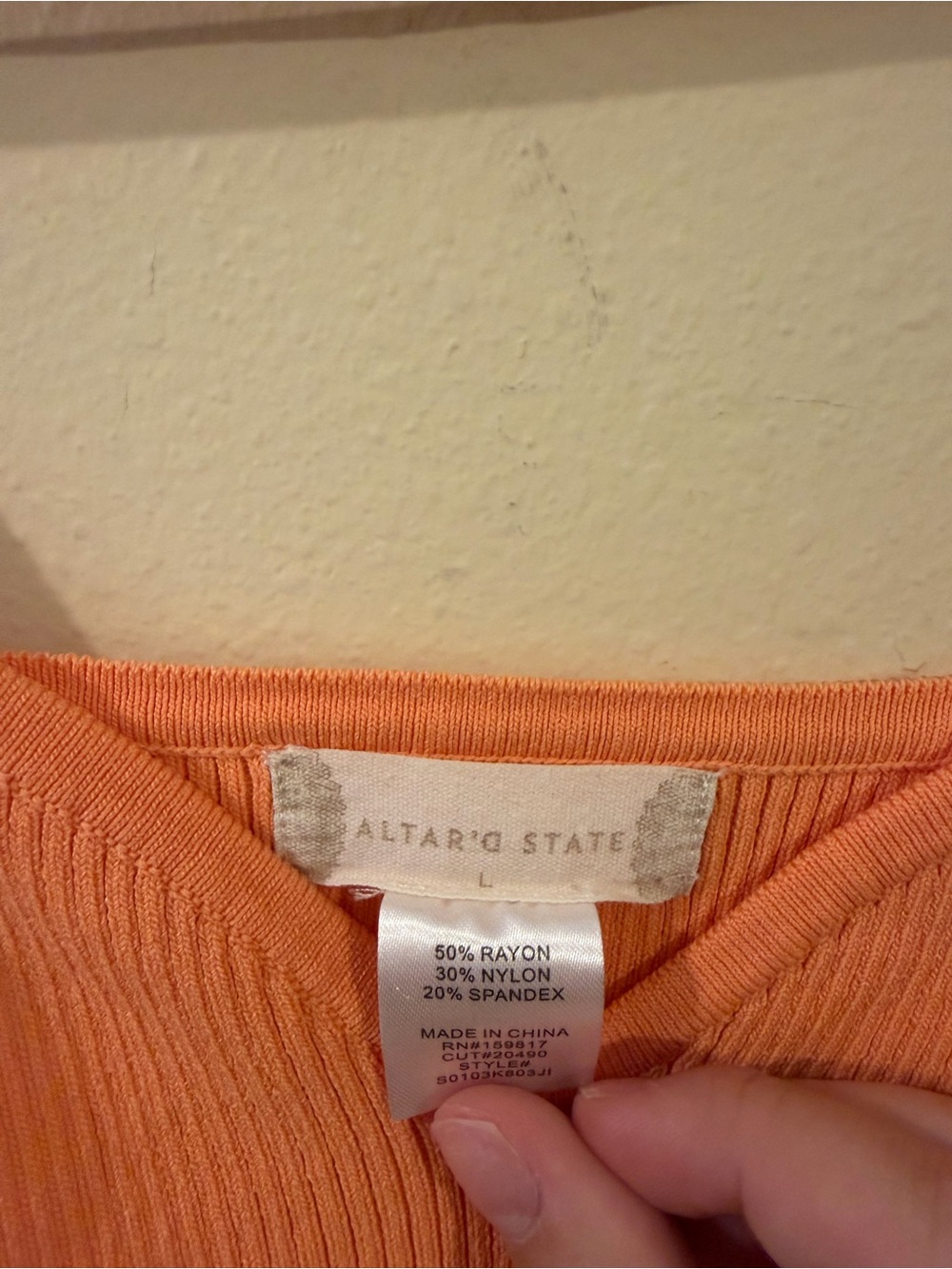 Altar'd State Coral Ribbed Sweetheart Tank - Picture 2 of 3